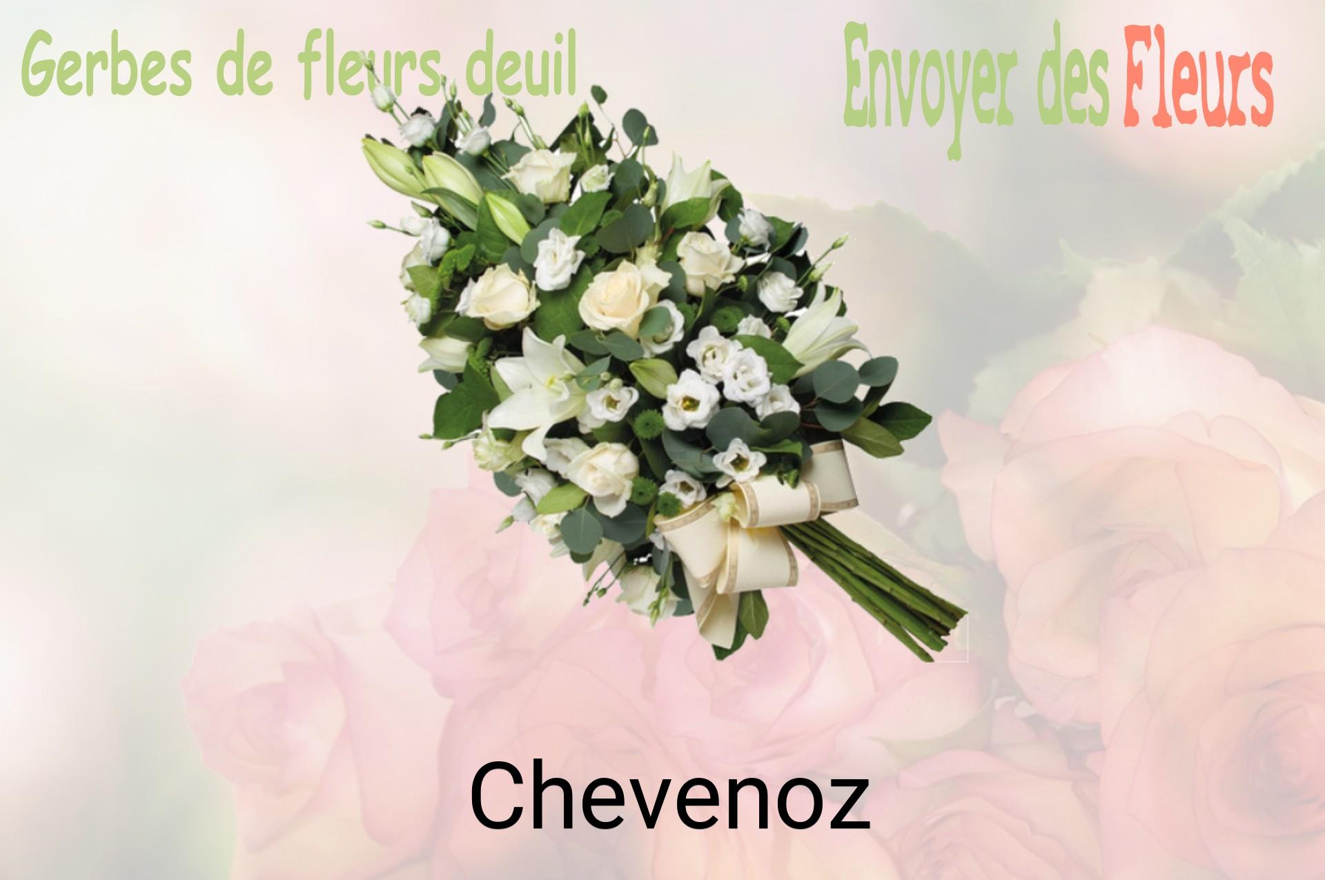 Gerbe de fleurs de deuil livrée à Chevenoz